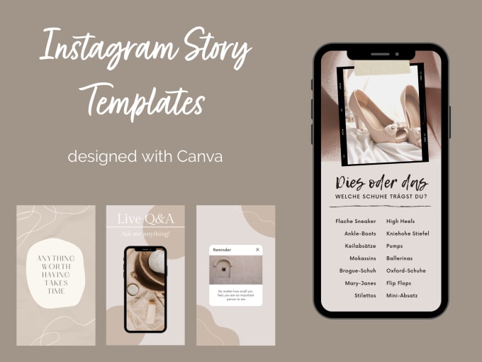 Gig Preview - Create instagram story templates or story posts in canva