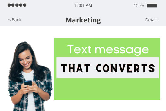 Bestseller - write a converting text message, SMS marketing