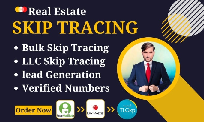 Gig Preview - Provide skip tracing leads for real estate business