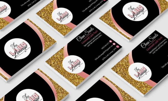 Gig Preview - Do beautiful glitter feminine business card and feminine logo