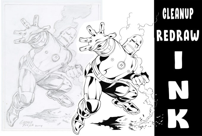 Bestseller - cleanup, ink or redraw your comic art, drawings, or sketches