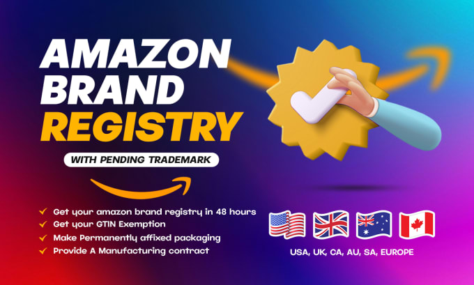 Gig Preview - Approve your amazon brand registry with pending trademark