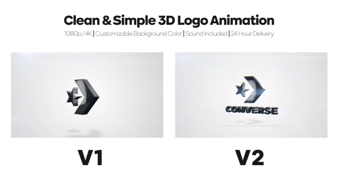 Gig Preview - Make a simple, clean and professional 3d logo animation