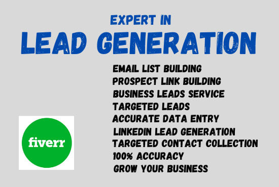 Gig Preview - Do targeted and authentic leads generation manually