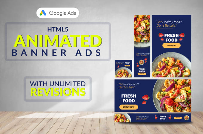 Gig Preview - Design best animated HTML5 banner ads for google adwords