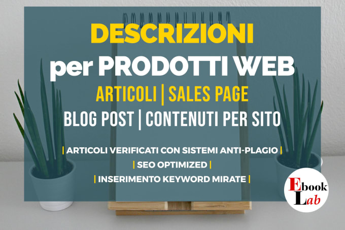 Gig Preview - Descrizioni SEO per i tuoi prodotti, articoli web