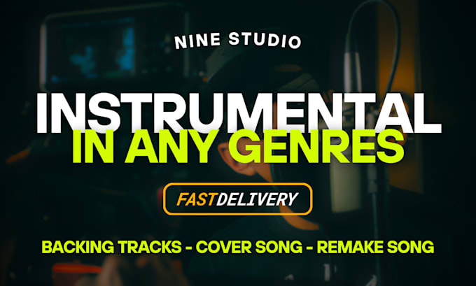 Gig Preview - Produce instrumental or backing track in any genre with HQ