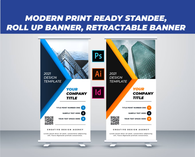 Gig Preview - Design modern retractable roll up standee, business signage