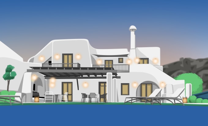 Gig Preview - Draw building and house into vector illustration in 24 hours