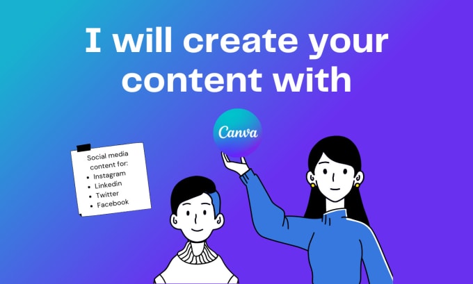 Gig Preview - Create your social media   content with canva