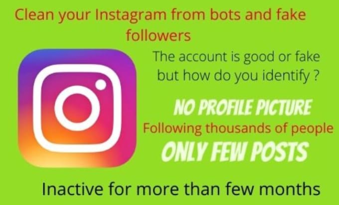 Gig Preview - Remove fake , inactive ,ghost follower on instagram