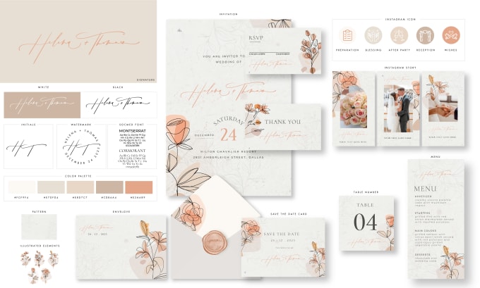 Gig Preview - Do a complete elegant wedding invitation handwritten logo