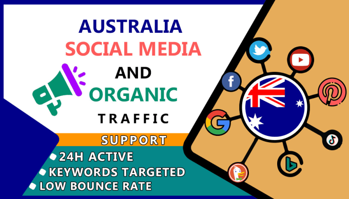 Gig Preview - Drive 100k australia social media and organic traffic