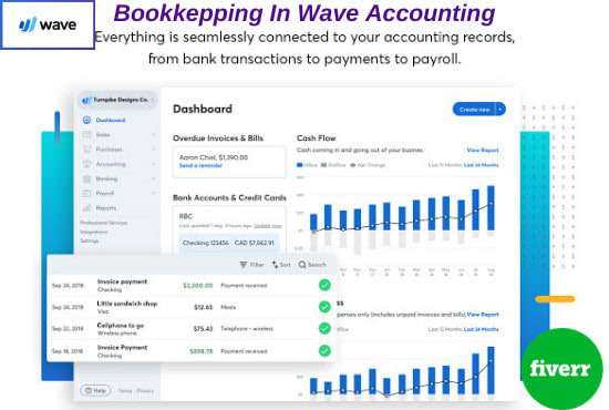 Gig Preview - Do wave apps bookkeeping services using wave accounting