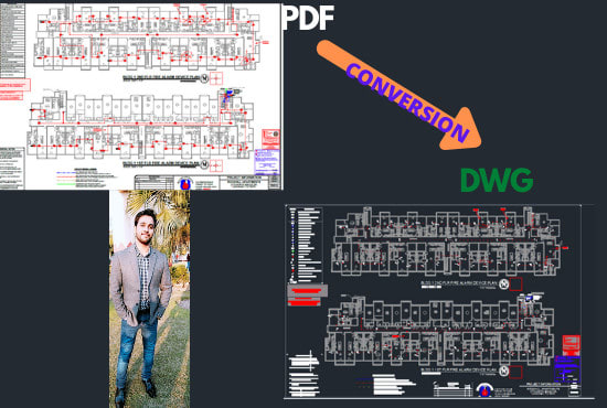 Gig Preview - Convert your pdf, handmade sketch or image in autocad dwg