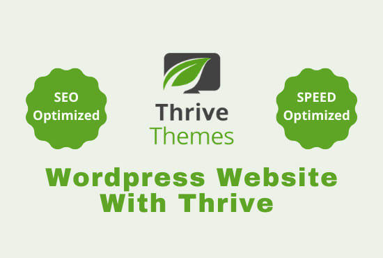 Gig Preview - Build website with thrive theme and thrive architect