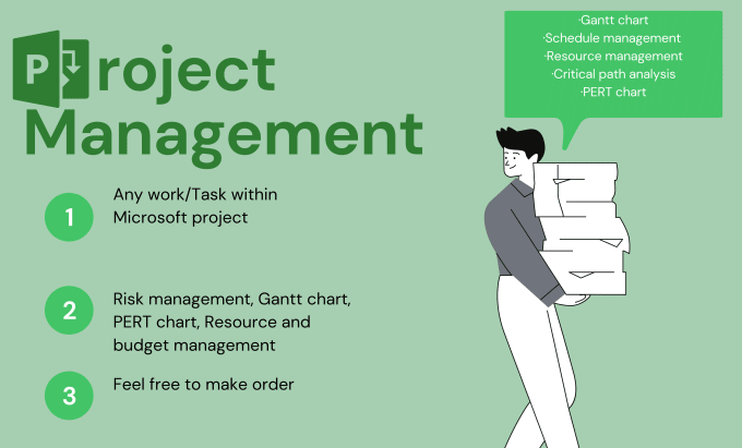 Gig Preview - Do project management, wbs and risk analysis gantt chart, project schedule, plan