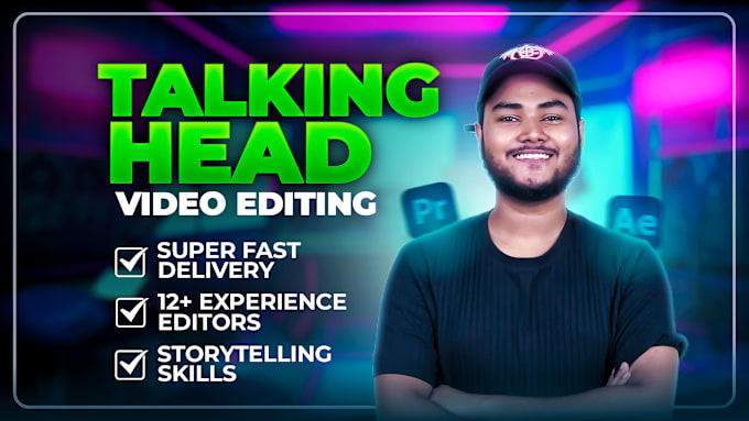 Gig Preview - Do youtube talking head video editing like iman gadzhi and ali abdaal