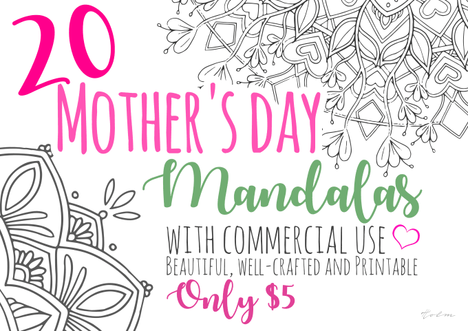 Gig Preview - Send you mothers day mandalas to resell or color