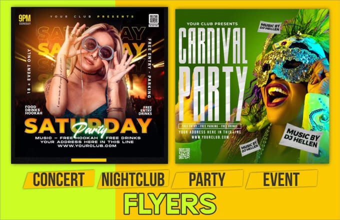 Gig Preview - Design custom birthday, party, dj, event, and club flyer