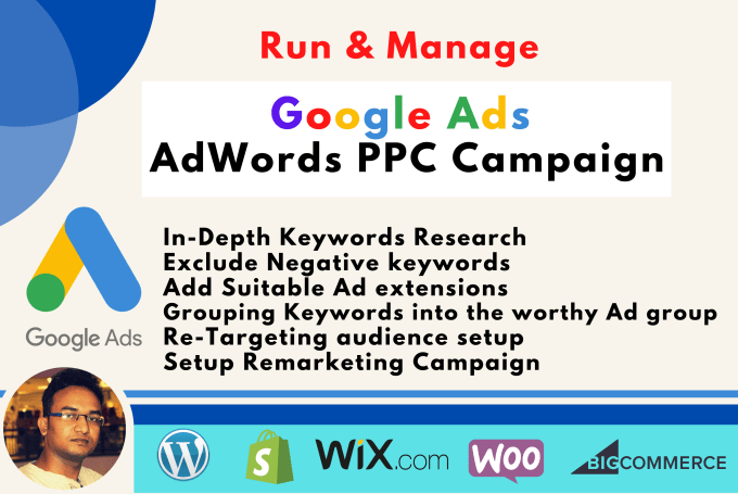 Gig Preview - Run and manage highly effective google ads campaigns