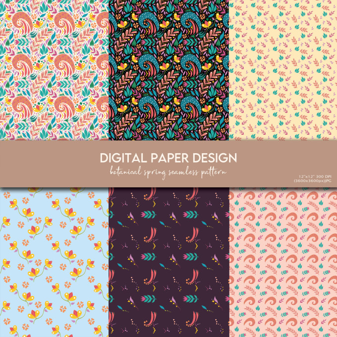 Gig Preview - Design seamless pattern, digital paper