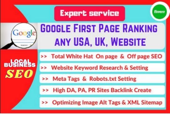 Gig Preview - Boost traffic with google first page monthly on page and local SEO