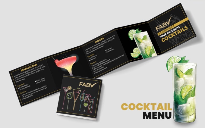 Gig Preview - Design professional and attractive drink and cocktail recipe