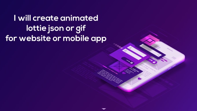 Gig Preview - Do lottie json or gif animation for web and mobile app