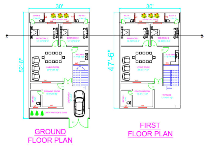 Gig Preview - Draw 2d floor plans in autocad and also convert PDF to dwg