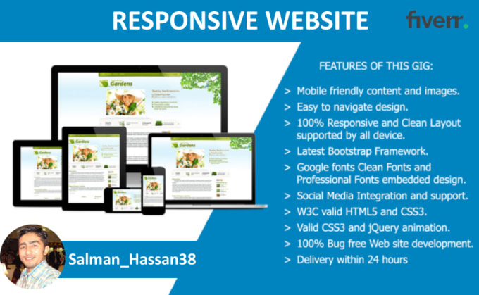 Gig Preview - Create responsive website and template editing