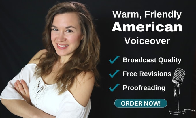 Bestseller - record a warm, friendly american female voice over