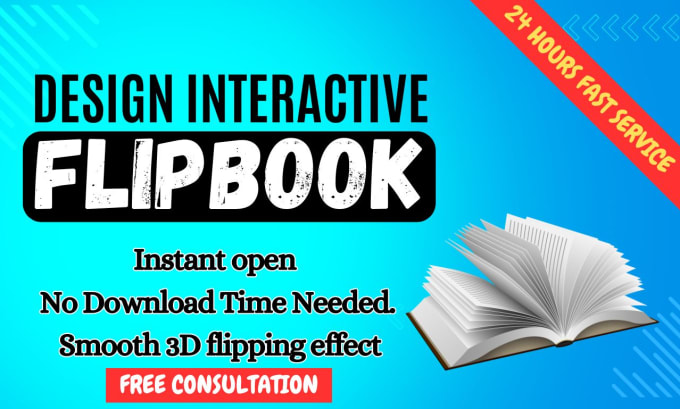 Gig Preview - Design 3d page flipping flipbook ebook magazine