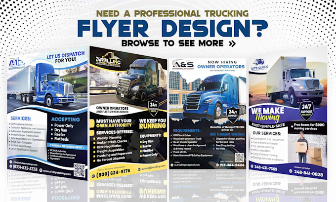 Gig Preview - Design dispatch trucking transport flyer