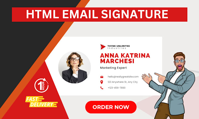 Gig Preview - Create a google mail signature with clickable icons