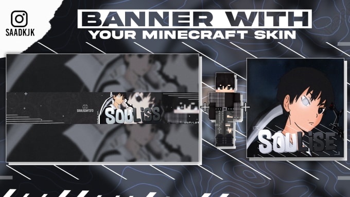 Gig Preview - Draw your minecraft roblox skin and use it on a banner