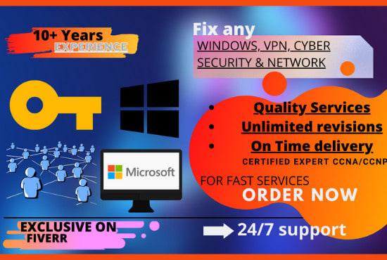 Gig Preview - Fix windows, linux, cloud, linux vps windows, migration