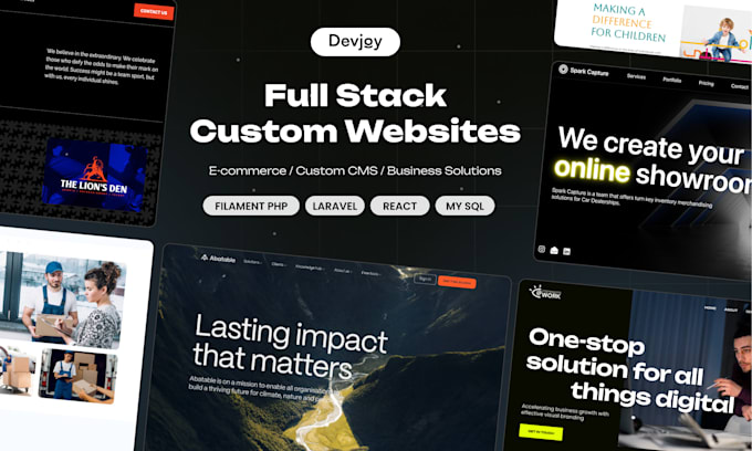 Gig Preview - Our agency will do custom website development, fullstack website development