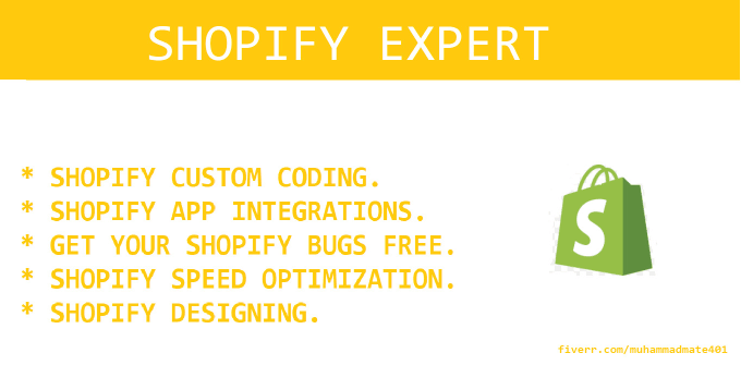 Gig Preview - Develop shopify store and fix issues