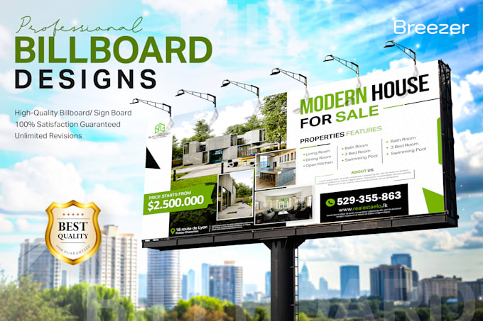 Gig Preview - Do professional billboard, signage design for your business