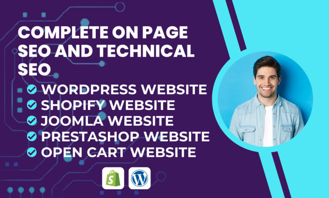 Gig Preview - Do on page SEO for open cart, joomla, wordpress, prestashop, or shopify website