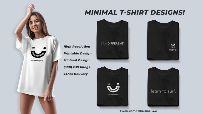 Gig Preview - Create minimal tshirt designs and typography designs