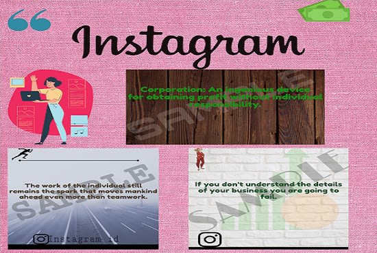 Gig Preview - Create bulk instagram posts with quotes in any category