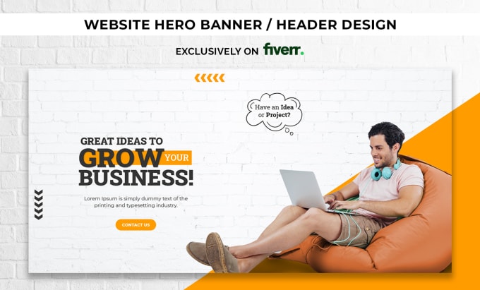 Gig Preview - Design a professional website hero banner or header