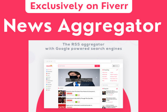 Gig Preview - Build automated news magazine website and news aggregator