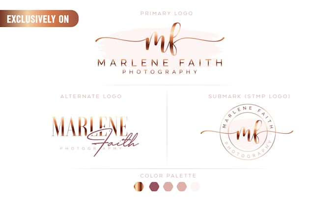 Gig Preview - Create elegant luxury or feminine logo designs