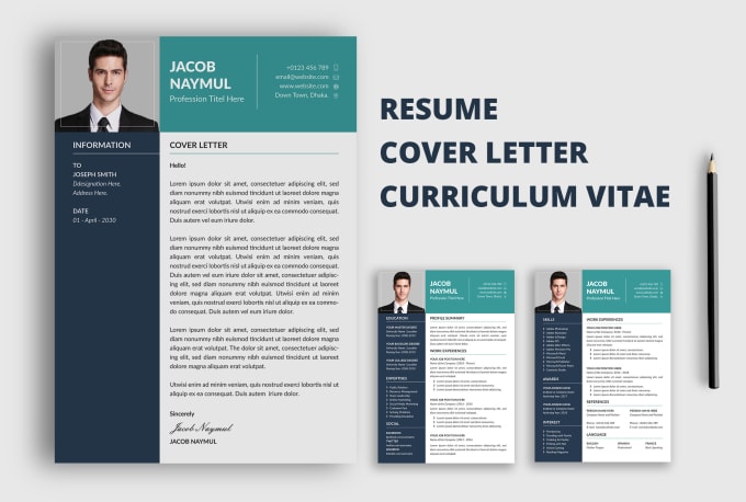 Gig Preview - Be your resume designer with photoshop and illustrator skills