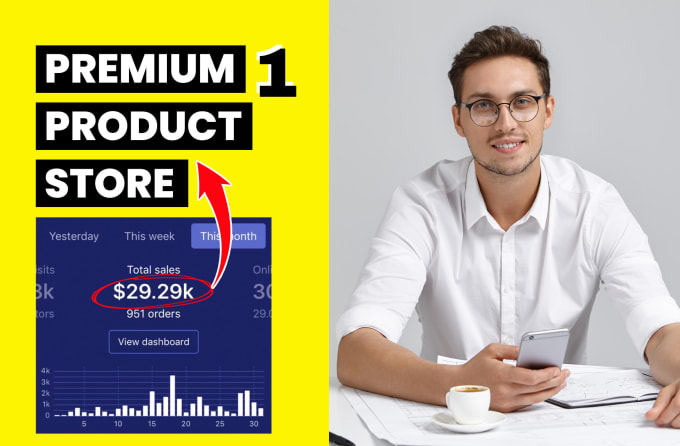 Gig Preview - One product store shopify website shopify dropshipping store