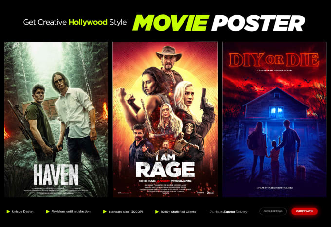 Gig Preview - Design a professional movie poster