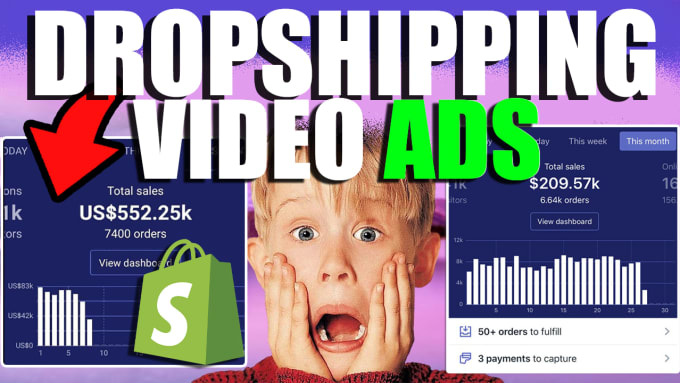 Gig Preview - Create high converting dropshipping video ads and facebook ads